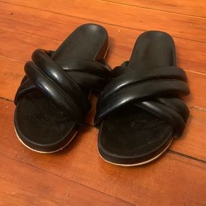 Black Slippers.